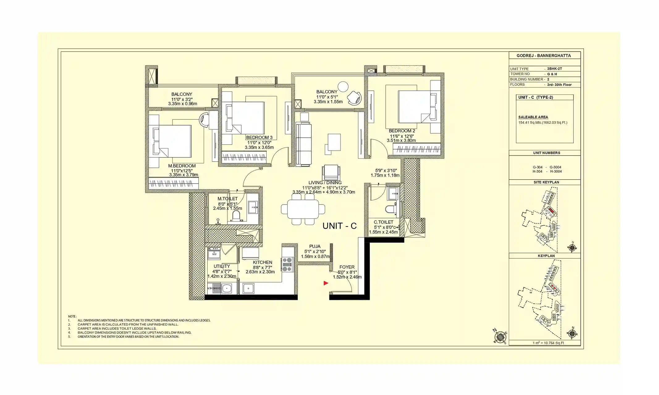 godrej vanantara 3 bhk luxe floor plan in bannergahtta