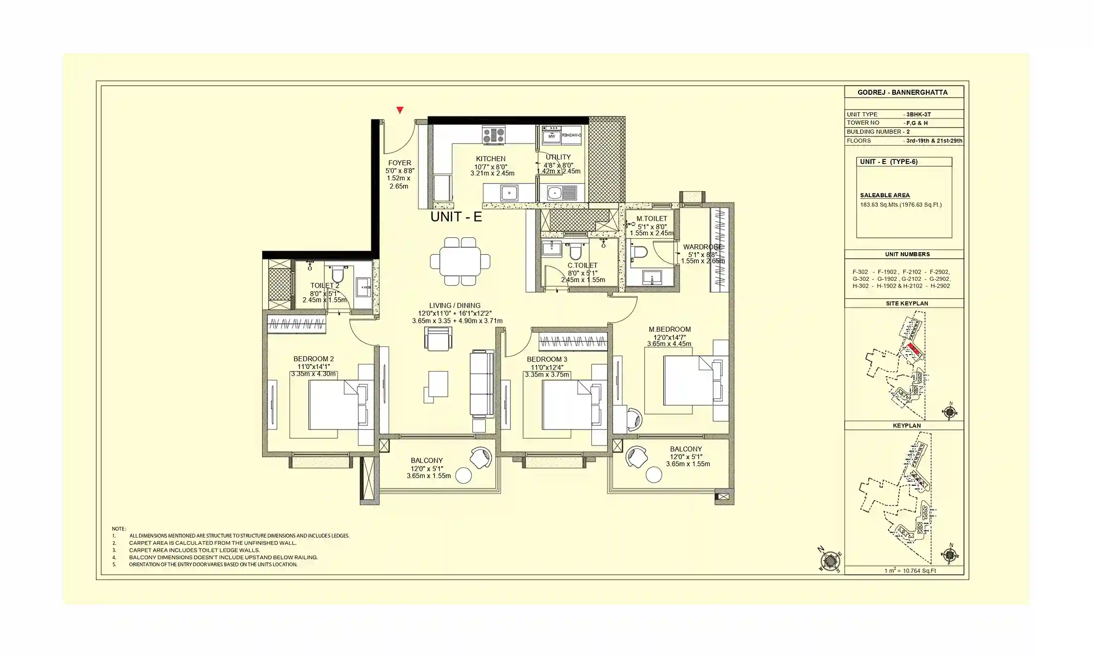 godrej vanantara 3 bhk premium floor plan in bannergahtta