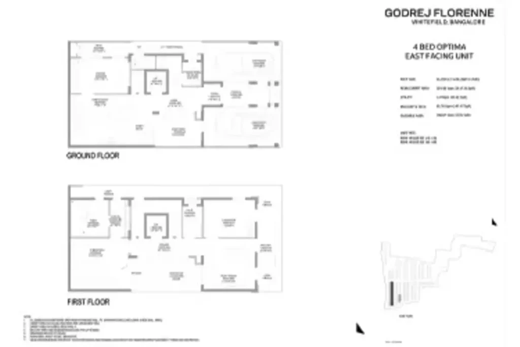 godrej whitefield villas 4 bhk optima floor plan