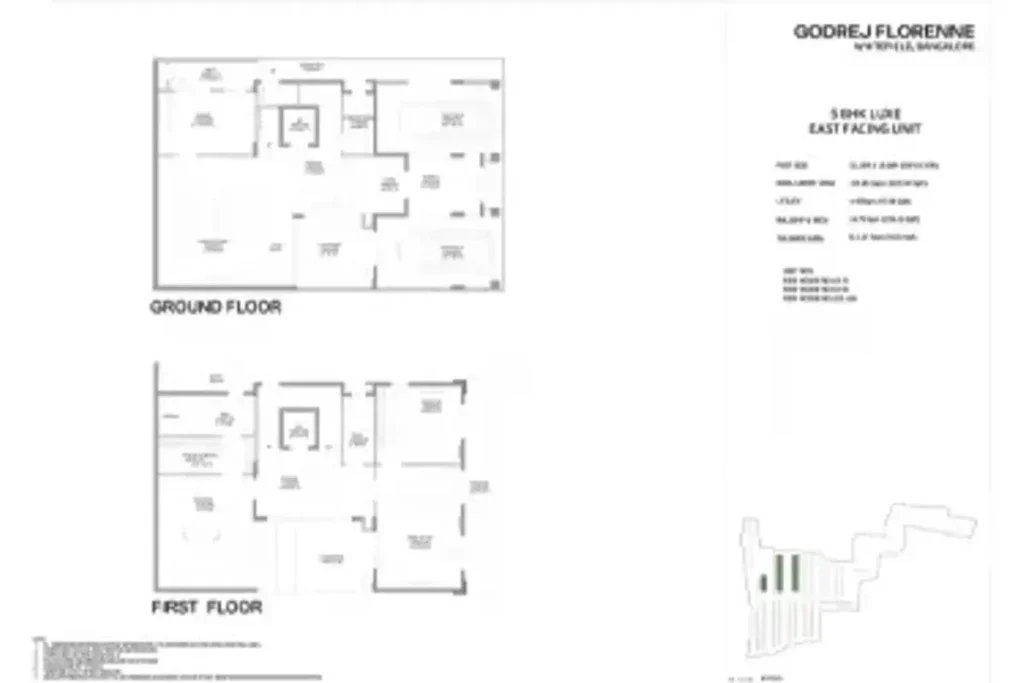 godrej whitefield villas 5 bhk luxe floor plan